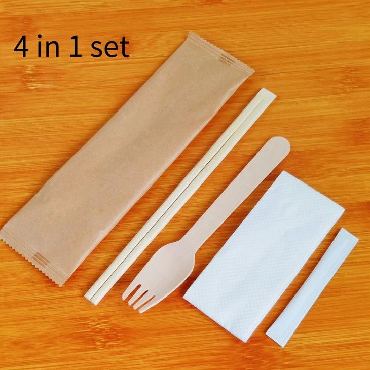 custom Wooden Cutlery Set Disposable